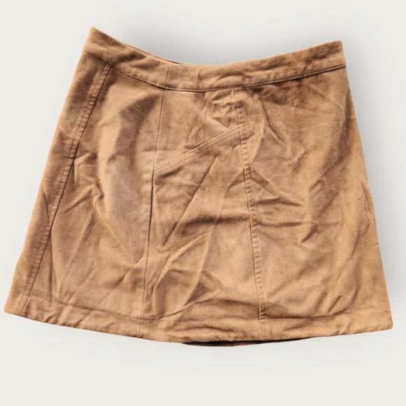 Abercrombie & Fitch Skirt Women's Size 2 Mini tan color skirt Zip closure - Picture 1 of 5